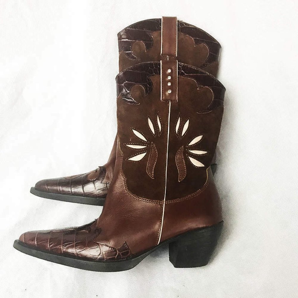 Vaneli Women’s Jeska Dark Tan Casual Calf Boot
